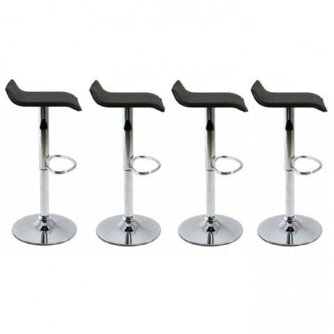 Kit com 4 Banquetas Alta Recouro Belo Horizonte Preto