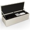 Calçadeira Recamier Baú Para Cama De Casal King Dália 195x50 cm W01 Linho Champagne - Lyam Lyam Deco - 6