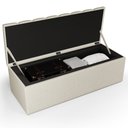 Ver imagem 6 de Calçadeira Recamier Baú Para Cama De Casal King Dália 195x50 cm W01 Linho Champagne - Lyam Lyam Deco