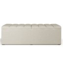 Ver imagem 3 de Calçadeira Recamier Baú Para Cama De Casal King Dália 195x50 cm W01 Linho Champagne - Lyam Lyam Deco