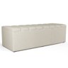 Calçadeira Recamier Baú Para Cama De Casal King Dália 195x50 cm W01 Linho Champagne - Lyam Lyam Deco - 1