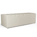 Ver imagem 1 de Calçadeira Recamier Baú Para Cama De Casal King Dália 195x50 cm W01 Linho Champagne - Lyam Lyam Deco