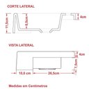 Ver imagem 2 de Cuba Pia Retangular 54Cm C08 Bege Mpozenato
