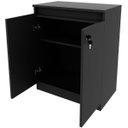 Ver imagem 6 de Balcão para Escritório 2 Portas com Chave Pequeno Preto