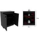 Ver imagem 4 de Balcão para Escritório 2 Portas com Chave Pequeno Preto