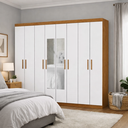 Ver imagem 1 de Guarda Roupa 8 Portas Espelho Central Gran Prime-grand Line