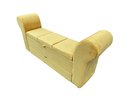 Ver imagem 3 de RECAMIER PUFF BAÚ SAPATEIRA COM BRAÇOS E GAVETA 1,38 CM PARA CAMA BOX PADRÃO - AMARELO