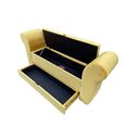 Ver imagem 7 de RECAMIER PUFF BAÚ SAPATEIRA COM BRAÇOS E GAVETA 1,38 CM PARA CAMA BOX PADRÃO - AMARELO