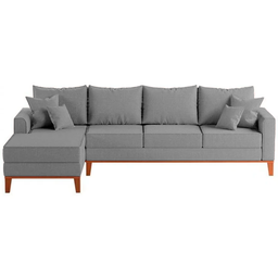 Sofá 4 Lugares Beny com Chaise Esquerdo Linho Cinza - 2