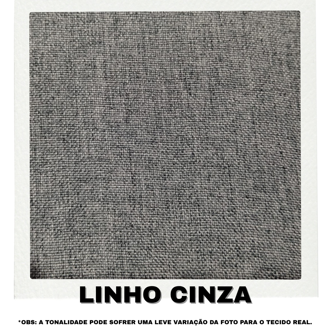 Sofá 4 Lugares Beny com Chaise Esquerdo Linho Cinza - 7