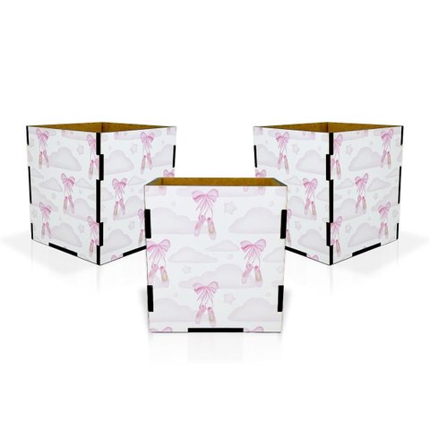 3 Caixinhas Porta Treco Mdf Premium Lembrancinha Bailarina