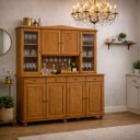 Ver imagem 2 de Cristaleira Madeira Maciça 8 Portas Cozinha Armário Bancada:freijo