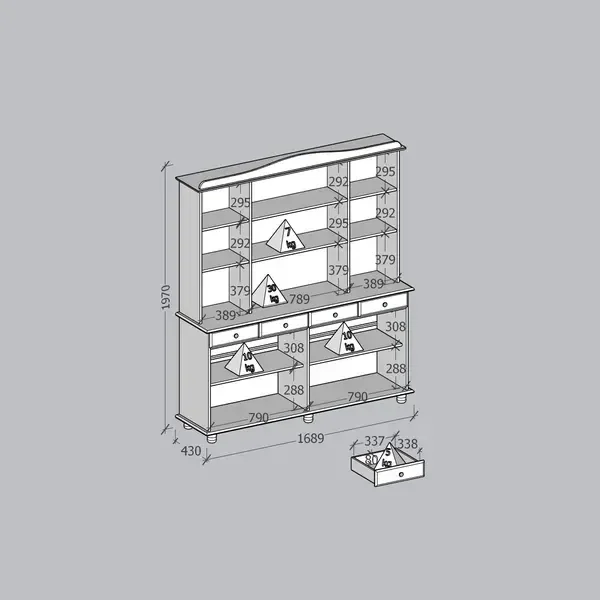 Ver imagem 4 de Cristaleira Madeira Maciça 8 Portas Cozinha Armário Bancada:freijo
