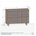 Ver imagem 4 de Kit 2 Peças com Estante para TV até 65 Polegadas e Buffet Atlanta Branco
