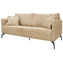 Ver imagem 1 de Sofa Liv 2 Lugares 180cm Pes Aço Linho 232 Dourado Ezz