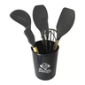 Kit Utensílios De Cozinha Restaurante Silicone Domésticos:Cinza - 8