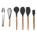 Ver imagem 2 de Kit Utensílios de Cozinha Restaurante Silicone Domésticos:cinza