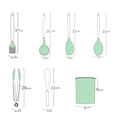 Ver imagem 4 de Kit Utensílios de Cozinha Restaurante Silicone Domésticos:cinza
