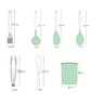 Kit Utensílios De Cozinha Restaurante Silicone Domésticos:Cinza - 4