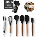 Ver imagem 3 de Kit Utensílios de Cozinha Restaurante Silicone Domésticos:cinza