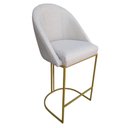 Ver imagem 3 de Banqueta King Base de Ferro Linho Bege D'classe Decor