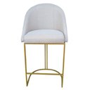 Ver imagem 1 de Banqueta King Base de Ferro Linho Bege D'classe Decor