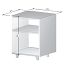 Ver imagem 7 de Kit 2 Mesa Cabeceira Nicho Quarto 39x50x37 Preto Pés Amadeirados