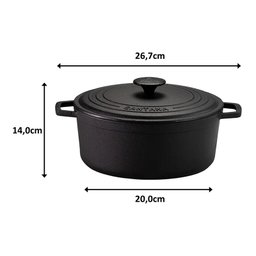 Caçarola Neo T 2,2l Ferro Fundido 20cm com Tampa - Santana - 5