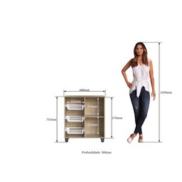 Balcão com Fruteira 1 Porta Mu1000.001 Dakar/branco Brilho Delmarco - 5