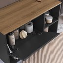 Ver imagem 6 de Conjunto Banheiro com Gabinete e Espelheira 3 Portas 80cm Multimóveis Crart-CON016 - Grafite