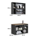 Ver imagem 3 de Conjunto Banheiro com Gabinete e Espelheira 3 Portas 80cm Multimóveis Crart-CON016 - Grafite