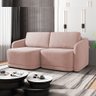 Sofá Cama para Sala de Estar 2 Lugares 176cm Montserrat K01 Veludo Rosê - Lyam Decor - 2