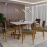 Conjunto para Sala de Jantar Tampo Oval 170cm com 6 Cadeiras Madeira Maciça Miami - 1