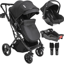Ver imagem 1 de Carrinho de Bebe Kiddo Vox Ii com Bebe Conforto Colinho Base Preto