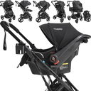 Ver imagem 3 de Carrinho de Bebe Kiddo Vox Ii com Bebe Conforto Colinho Base Preto