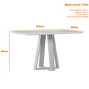 Ver imagem 2 de Mesa Lectus 135x90cm - Ypê/off White Newceval