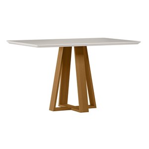 Mesa Lectus 135x90cm - Ypê/off White Newceval