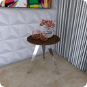 Ver imagem 1 de Mesinha Lateral De Canto Para Sala e Quarto Redonda C.M