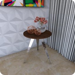 Mesinha Lateral De Canto Para Sala e Quarto Redonda C.M - 1