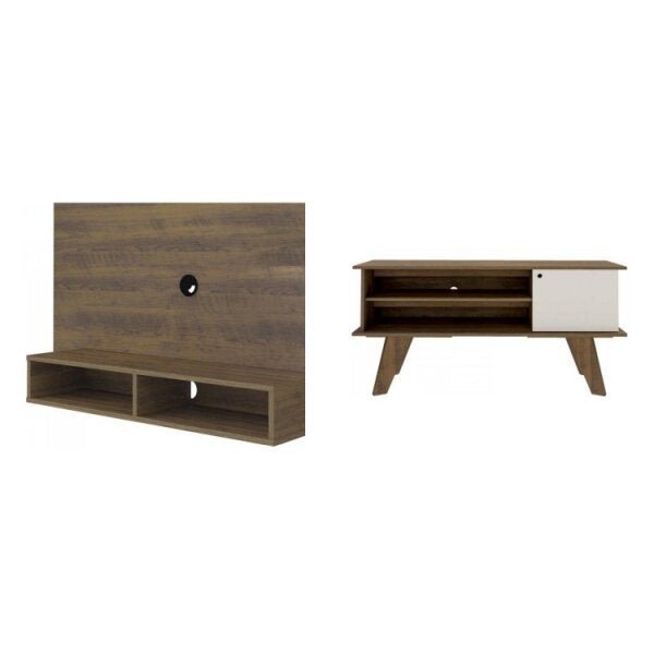 Rack com Painel para TV até 50 Polegadas Espresso Móveis | MadeiraMadeira