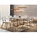 Ver imagem 1 de Sala de Jantar Moderna com 6 Cadeiras 2,0x1,0m - Zara - Requinte Salas