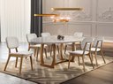 Ver imagem 1 de Sala de Jantar Moderna com 6 Cadeiras 2,0x1,0m - Zara - Requinte Salas