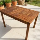 Ver imagem 6 de Mesa 4 Lugares de Madeira Maciça para Jardim e Varanda 120cm Marrom Ember
