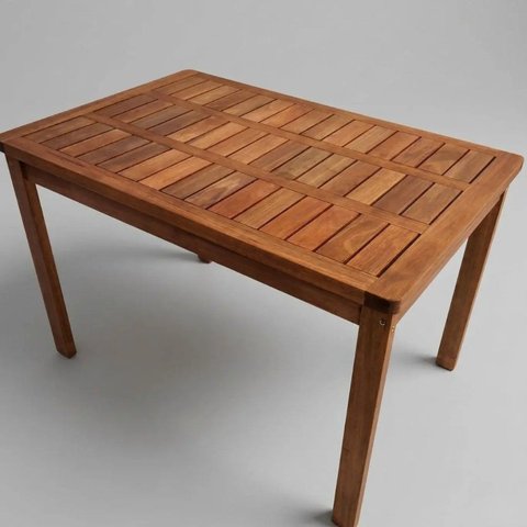 Mesa Externa em Madeira Maciça Ember Marrom