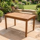 Ver imagem 1 de Mesa 4 Lugares de Madeira Maciça para Jardim e Varanda 120cm Marrom Ember
