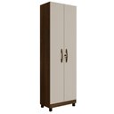 Ver imagem 1 de Armario Multiuso Sparta com 2 Portas e Chaves Imbuia/off White