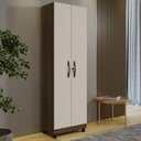 Ver imagem 2 de Armario Multiuso Sparta com 2 Portas e Chaves Imbuia/off White