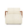 Kit 2 Poltronas Decorativa Sala de Estar Odessa Braços em Madeira Bouclê Off White G33 - Gran Belo - 7