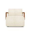 Ver imagem 7 de Kit 2 Poltronas Decorativa Sala de Estar Odessa Braços em Madeira Bouclê Off White G33 - Gran Belo