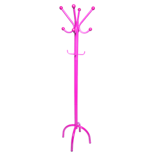 Dais Mancebo Cabideiro Chão Organizador Bolsa Casaco Roupa Rosa